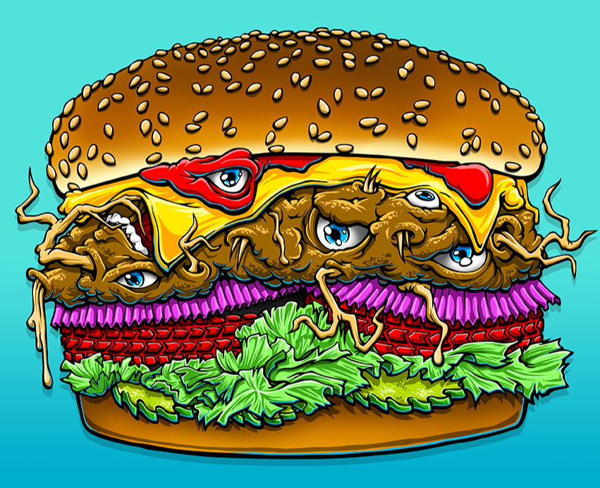 Mystery Burger Canvas